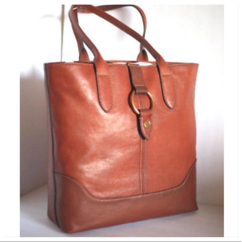 Frye Leather Ring Tote bag in Cognac - Picture 1 of 2